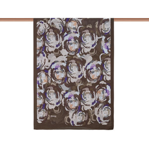 ipekevi - Acı Kahve Duygusal Çiçekler Tensel Desenli Şal (1)