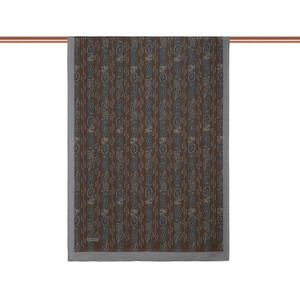 ipekevi - Acı Kahve Füme Monogram Desenli Tensel Şal (1)