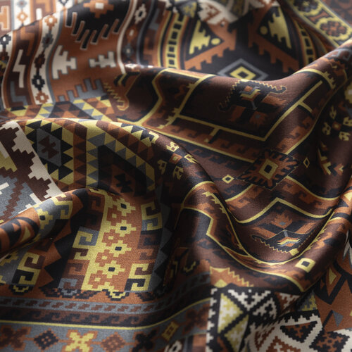 Acı Kahve Sihirli Halı Saten İpek Mendil 