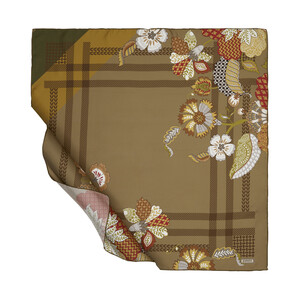 ipekevi - ايشارب حرير تويل تصميم ورود لون جملي