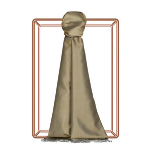 ipekevi - شال حرير ذو وجهين لون أخضر فاتح