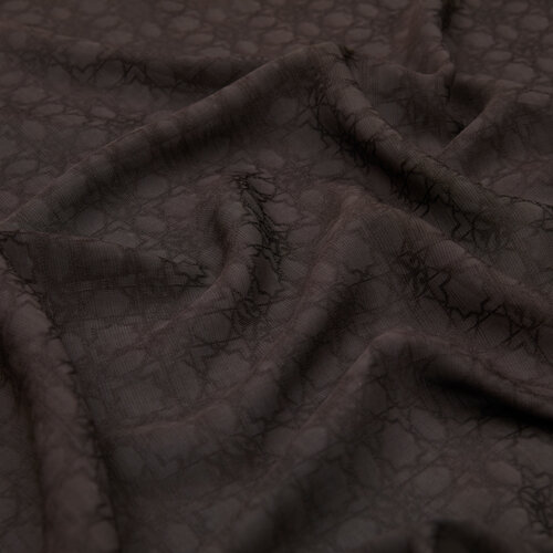 All Seasons Ash Brown Monogram Scarf