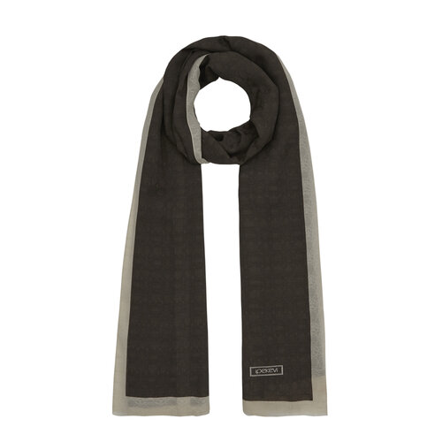 All Seasons Ash Brown Monogram Scarf