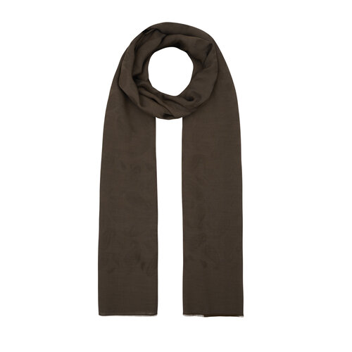 All Seasons Ash Brown Paisley Monogram Scarf