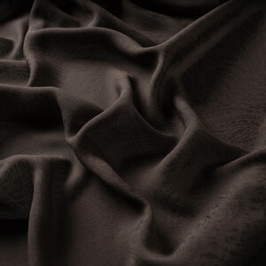 All Seasons Ash Brown Print Monogram Scarf - Thumbnail