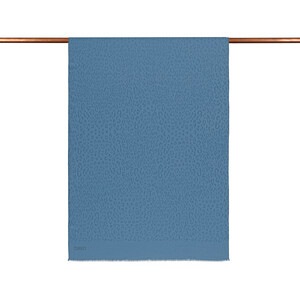 All Seasons Baby Blue Leopar Print Monogram Scarf - Thumbnail
