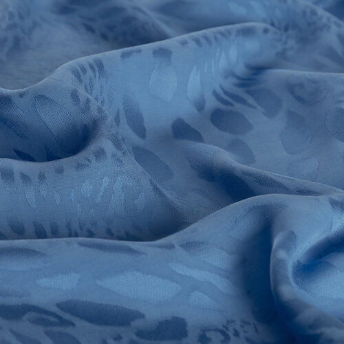All Seasons Baby Blue Vahra Print Monogram Scarf