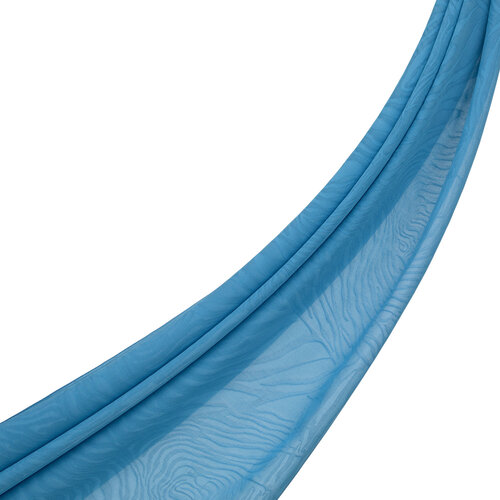 All Seasons Baby Blue Zebra Print Monogram Scarf