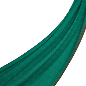 All Seasons Benetton Green Monogram Scarf - Thumbnail