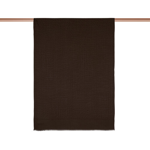 All Seasons Bitter Coffee Leopar Print Monogram Scarf