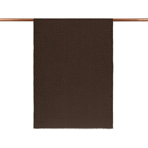 ipekevi - All Seasons Bitter Coffee Leopar Print Monogram Scarf (1)
