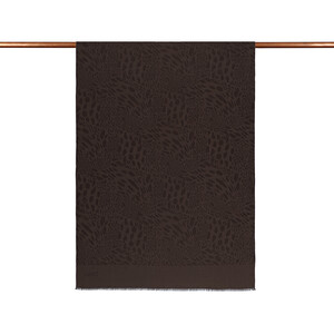 All Seasons Bitter Coffee Vahra Print Monogram Scarf - Thumbnail