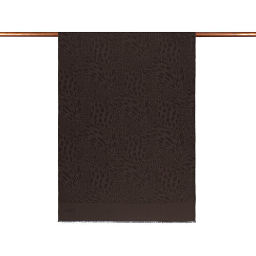 All Seasons Bitter Coffee Vahra Print Monogram Scarf