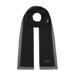 ipekevi - All Seasons Black Grey Monogram Scarf (1)