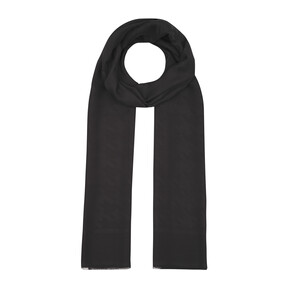 ipekevi - All Seasons Black Houndstooth Patterned Monogram Scarf (1)