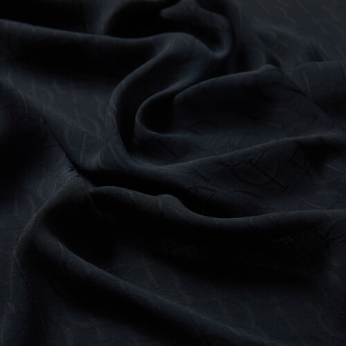 All Seasons Black IE Monogram Scarf