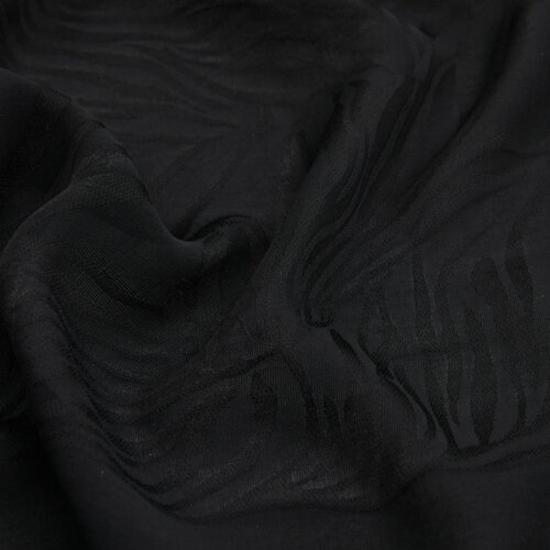 All Seasons Black Zebra Print Monogram Scarf