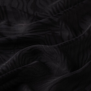 All Seasons Black Zebra Print Monogram Scarf - Thumbnail