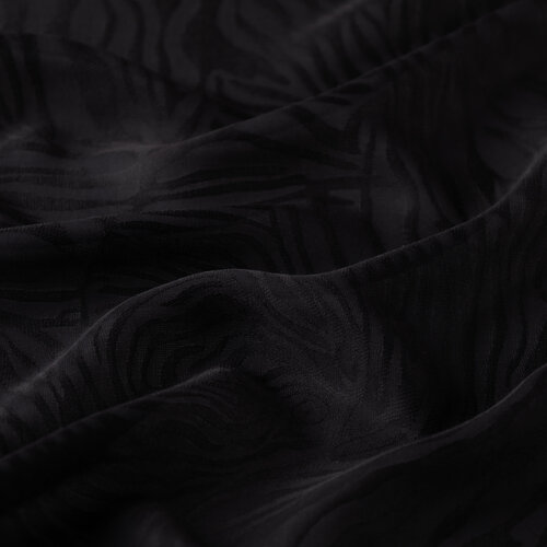 All Seasons Black Zebra Print Monogram Scarf