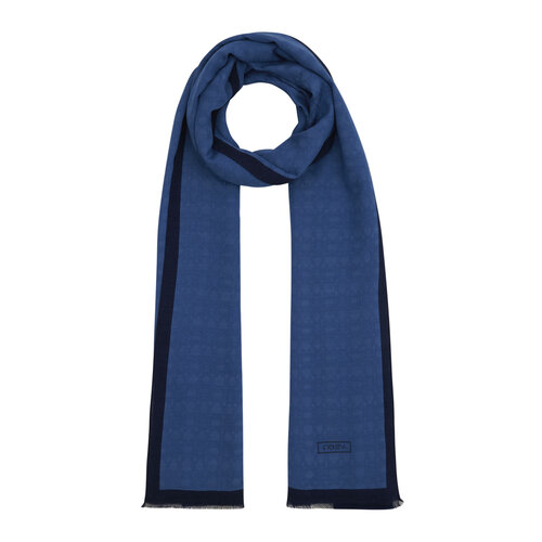 All Seasons Blue Monogram Scarf