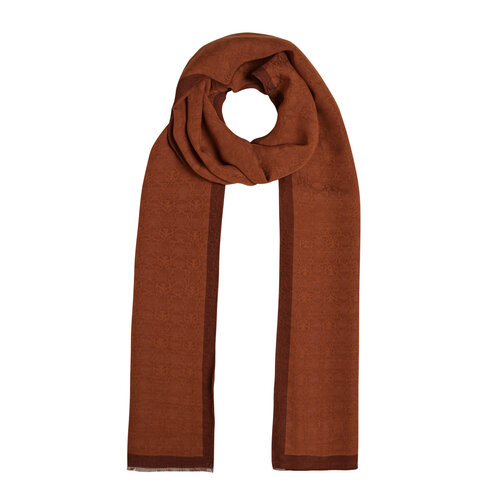 All Seasons Brick Red Monogram Scarf