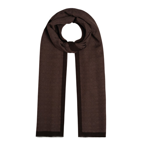 All Seasons Brown Monogram Scarf