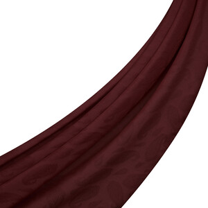 All Seasons Burgundy Paisley Monogram Scarf - Thumbnail