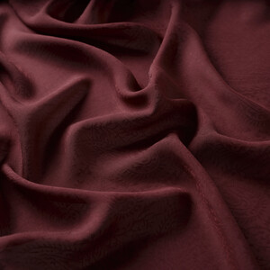 All Seasons Burgundy Print Monogram Scarf - Thumbnail