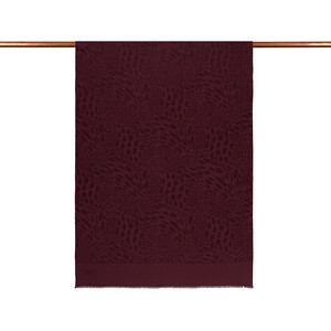 All Seasons Burgundy Vahra Print Monogram Scarf - Thumbnail