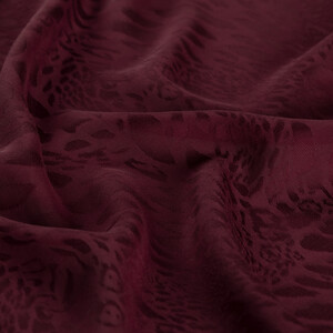 All Seasons Burgundy Vahra Print Monogram Scarf - Thumbnail