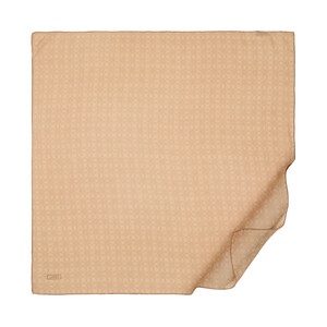 All Seasons Camel Monogram Scarf - Thumbnail
