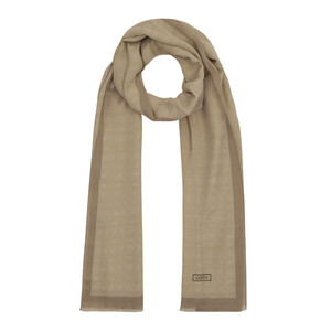 All Seasons Camel Monogram Scarf - Thumbnail