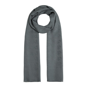 ipekevi - All Seasons Charcoal Houndstooth Patterned Monogram Scarf (1)
