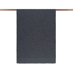 ipekevi - All Seasons Charcoal Vahra Print Monogram Scarf (1)