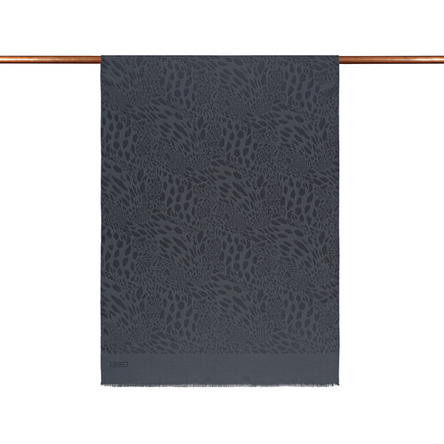 All Seasons Charcoal Vahra Print Monogram Scarf