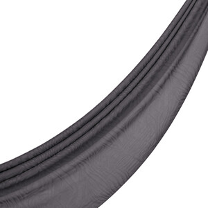 ipekevi - All Seasons Charcoal Zebra Print Monogram Scarf