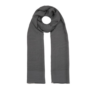 All Seasons Charcoal Zebra Print Monogram Scarf - Thumbnail