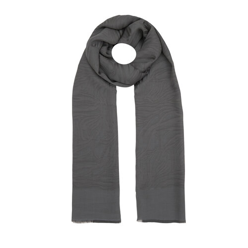 All Seasons Charcoal Zebra Print Monogram Scarf