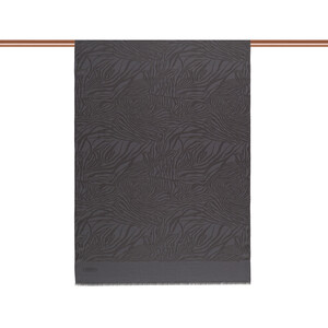 ipekevi - All Seasons Charcoal Zebra Print Monogram Scarf (1)