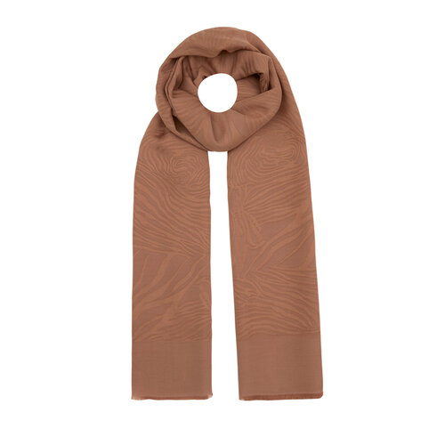 All Seasons Cinnamon Zebra Print Monogram Scarf