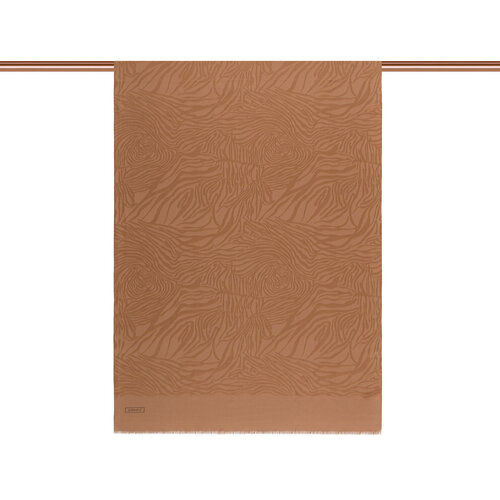 All Seasons Cinnamon Zebra Print Monogram Scarf