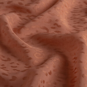 All Seasons Coopper Leopar Print Monogram Scarf - Thumbnail