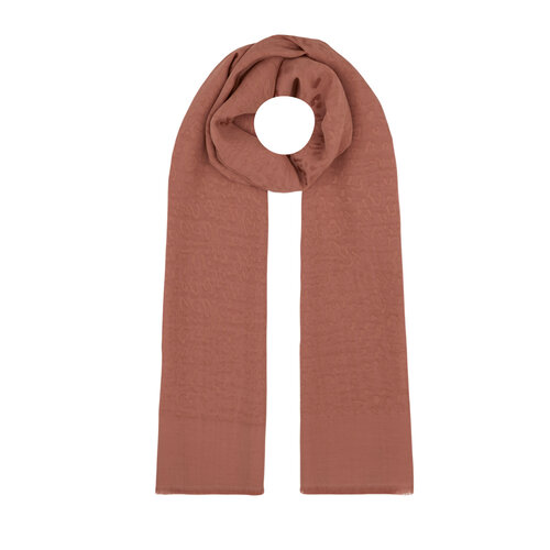 All Seasons Coopper Leopar Print Monogram Scarf