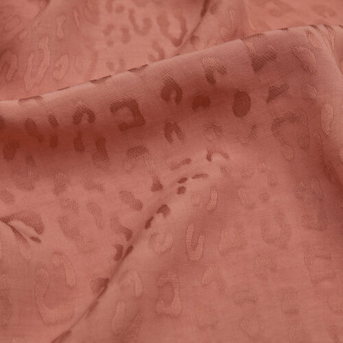 All Seasons Coopper Leopar Print Monogram Scarf