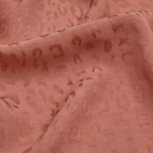 All Seasons Coopper Leopar Print Monogram Scarf - Thumbnail