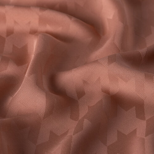 All Seasons Copper Houndstooth Patterned Monogram Scarf