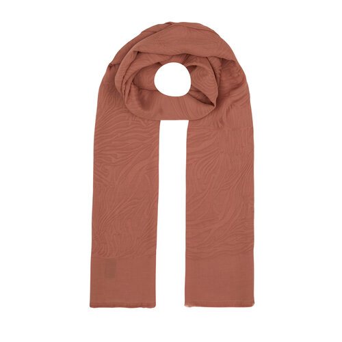 All Seasons Copper Zebra Print Monogram Scarf