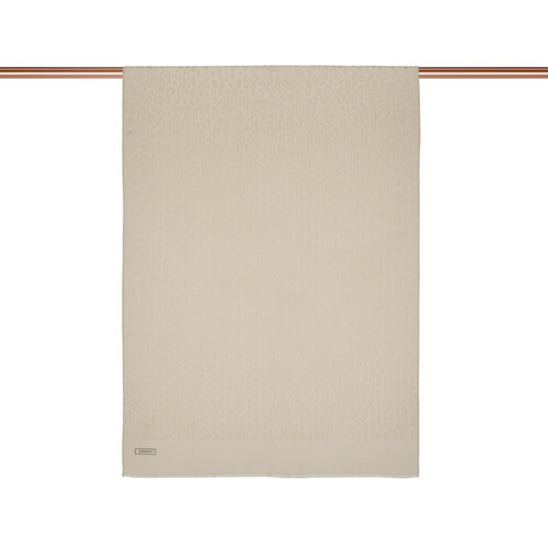 All Seasons Cream Leopar Print Monogram Scarf