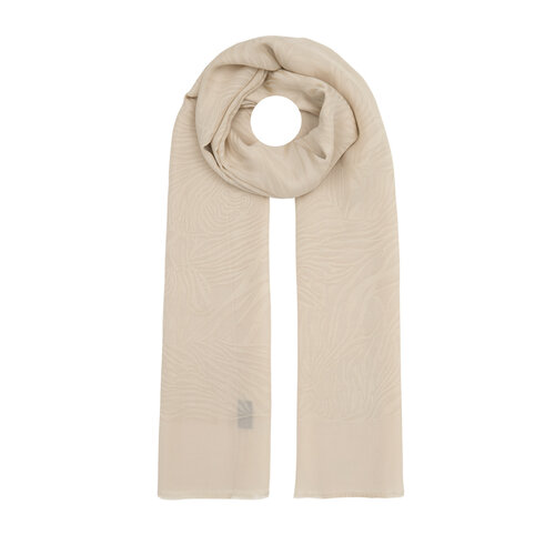 All Seasons Cream Zebra Print Monogram Scarf