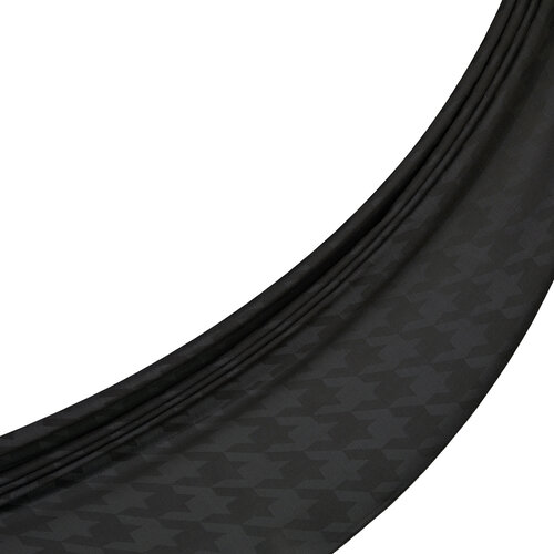 All Seasons Dark Charcoal Houndstooth Patterned Monogram Scarf